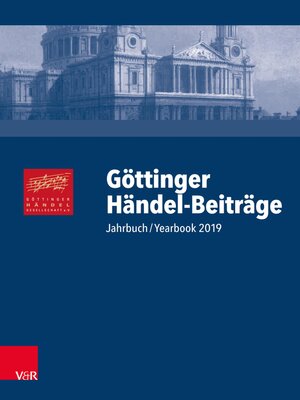 cover image of Göttinger Händel-Beiträge, Band 20